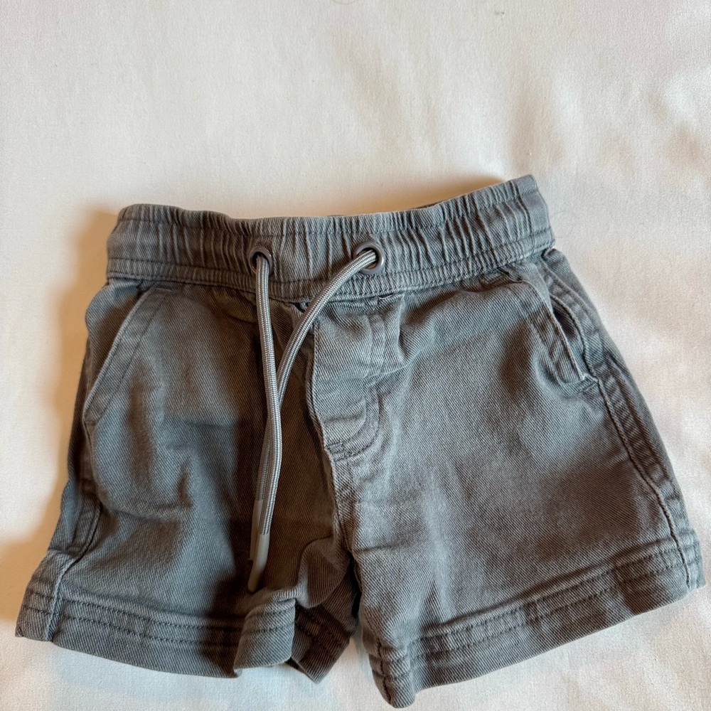 Little Bipsy Gray Twill Casual Shorts for Boys 24M